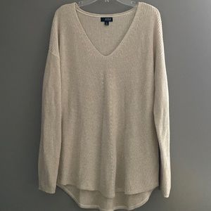 a.n.a Cream V-Neck Sweater